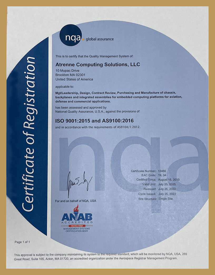 ISO 9001 certificate